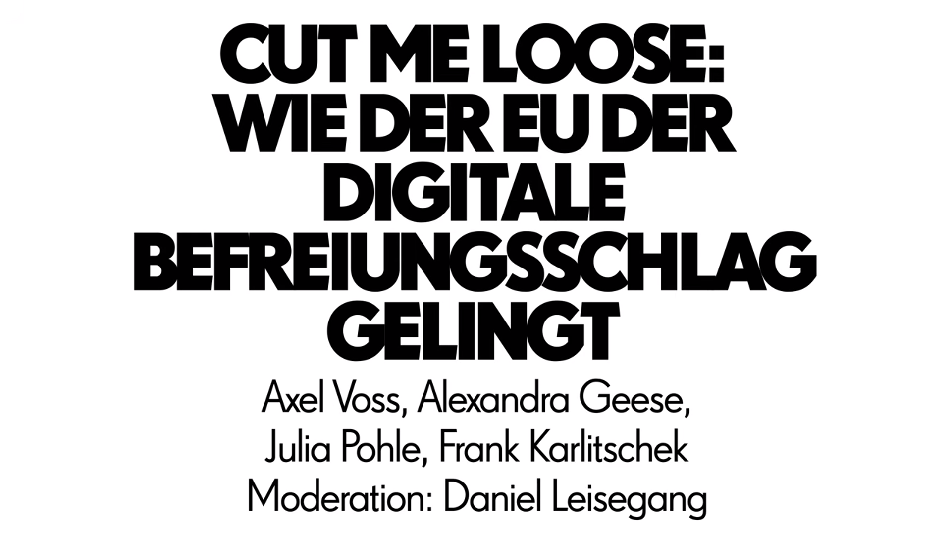 re:publica 2026: Cut Me Loose – How the EU Can Achieve a Digital Liberation